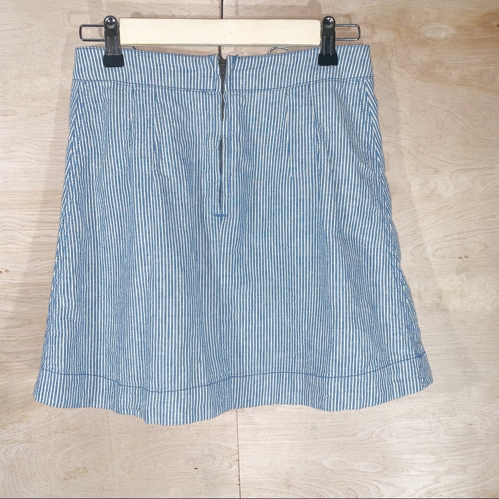 Free People | Railroad Striped Lace Up Mini Skirt - Picture 4 of 5